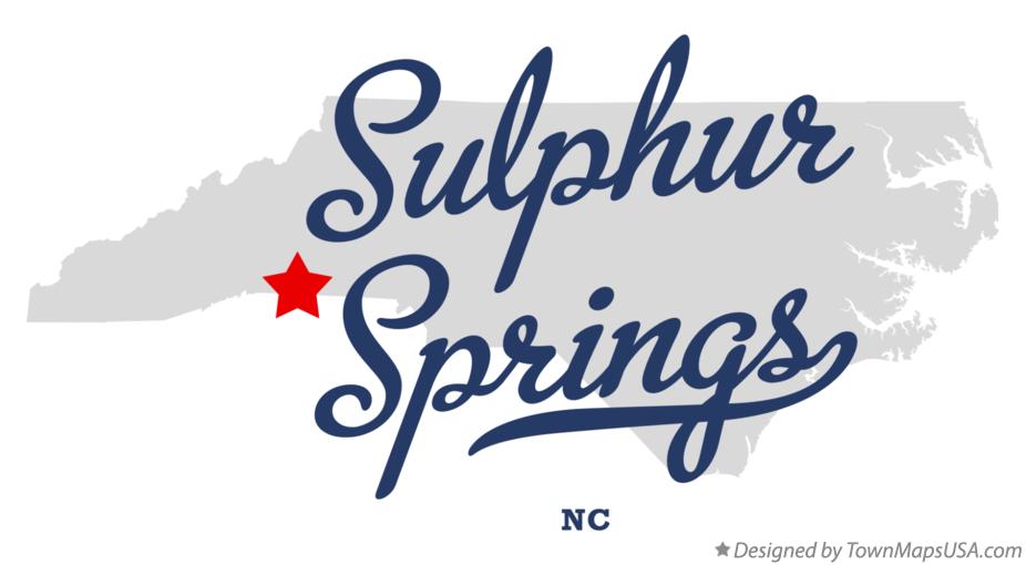 Map of Sulphur Springs North Carolina NC