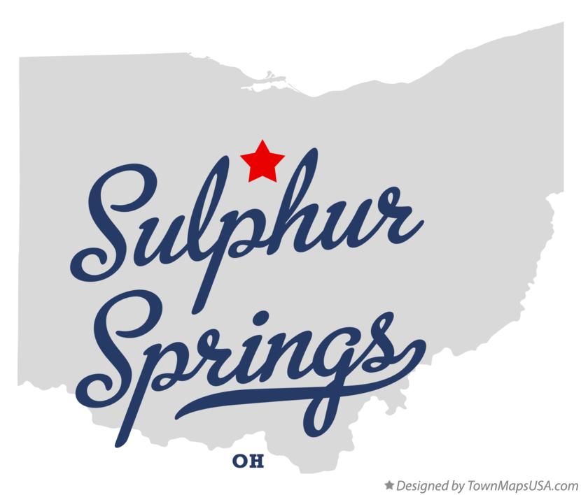 Map of Sulphur Springs Ohio OH
