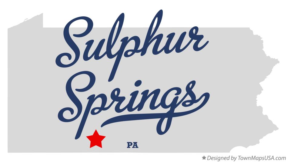 Map of Sulphur Springs Pennsylvania PA