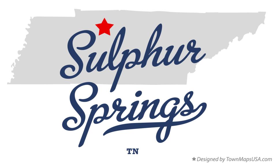 Map of Sulphur Springs Tennessee TN