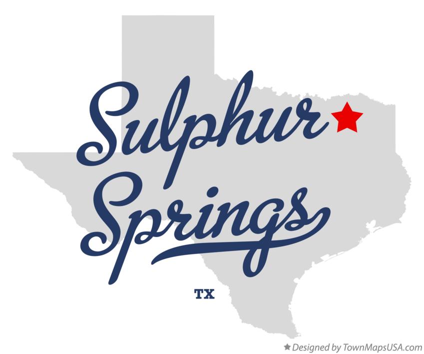 Map of Sulphur Springs Texas TX
