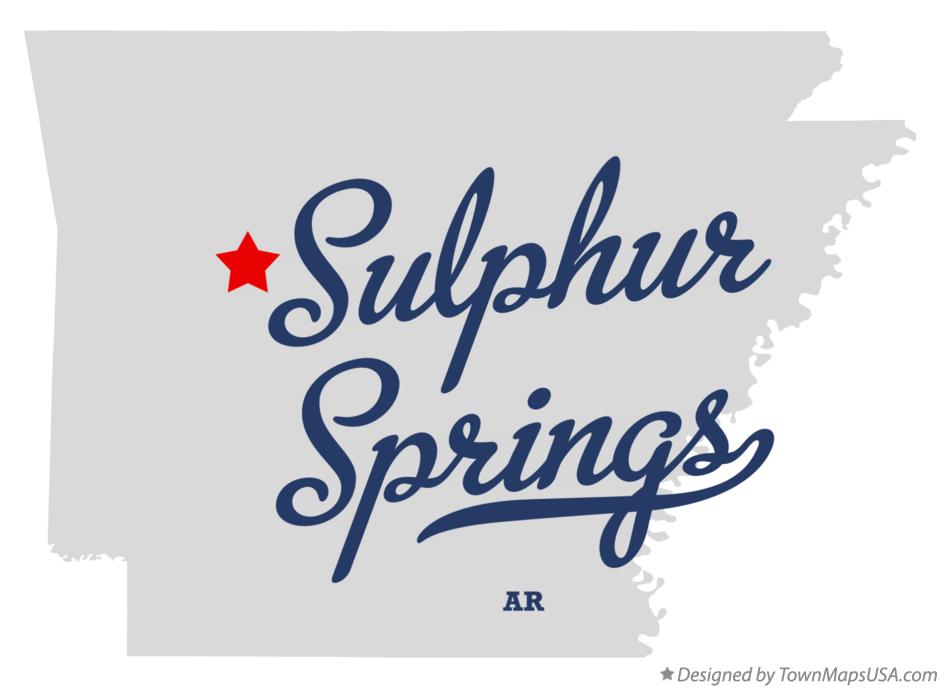 Map of Sulphur Springs Arkansas AR