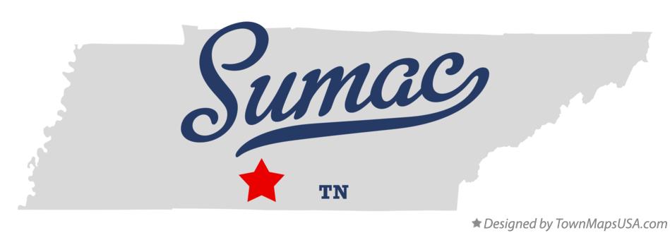 Map of Sumac Tennessee TN