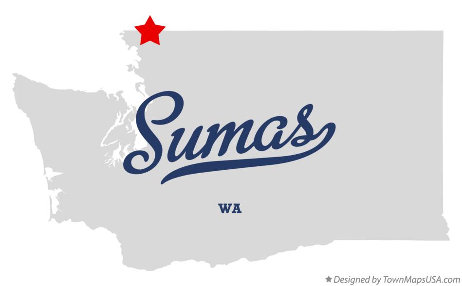 Map of Sumas Washington WA