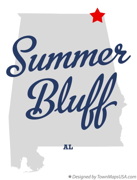 Map of Summer Bluff Alabama AL