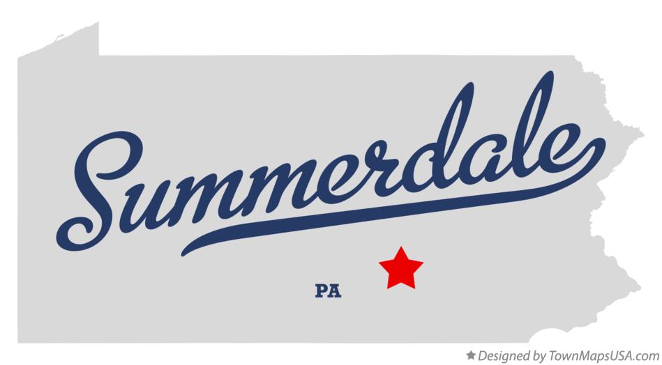 Map of Summerdale Pennsylvania PA