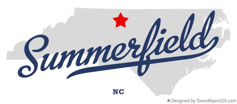 Map of Summerfield North Carolina NC