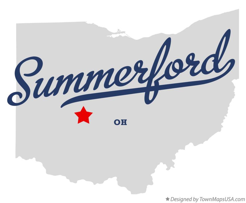 Map of Summerford Ohio OH