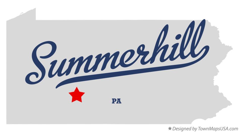 Map of Summerhill Pennsylvania PA