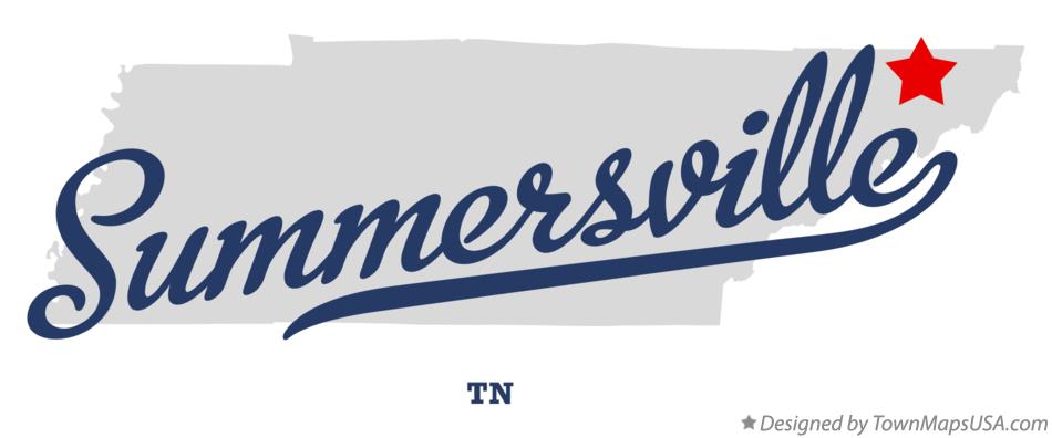 Map of Summersville Tennessee TN