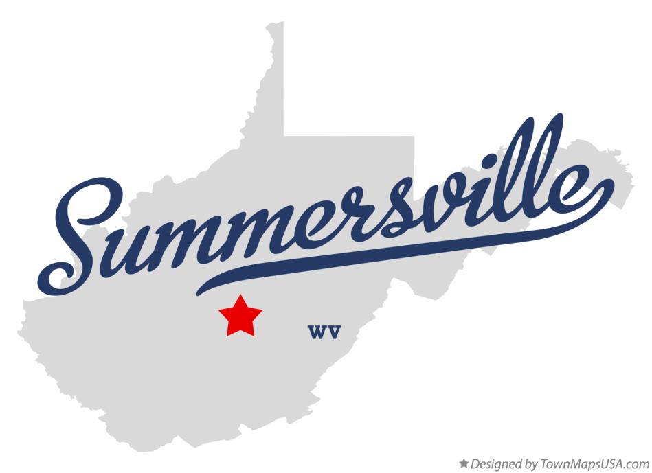 Map of Summersville West Virginia WV