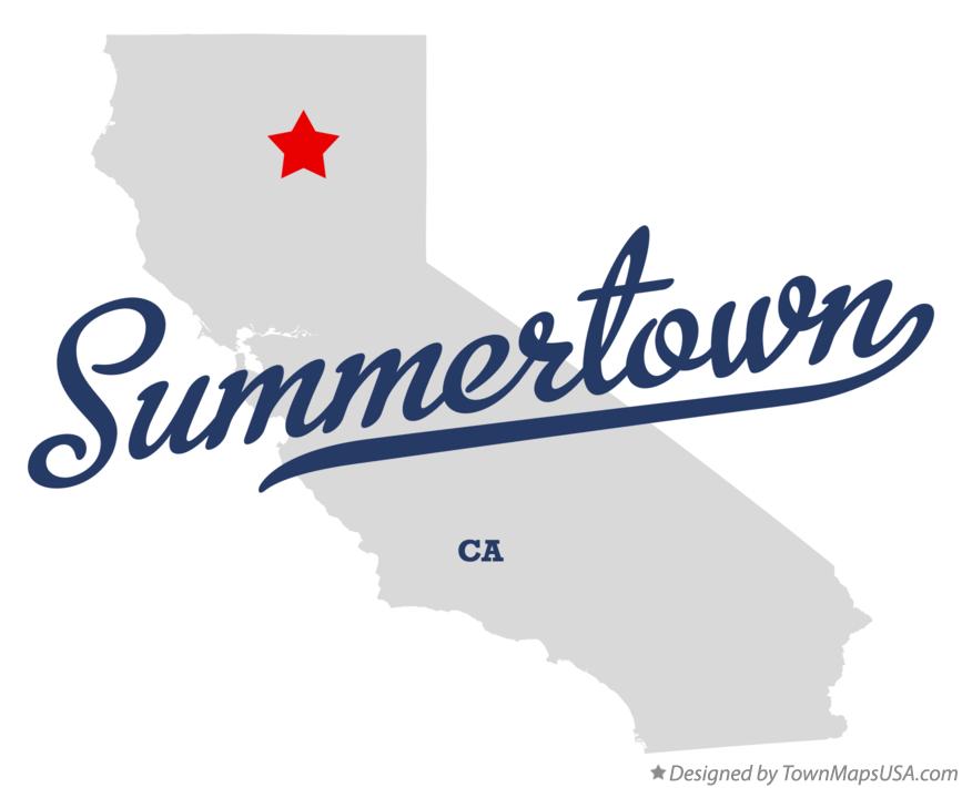 Map of Summertown California CA