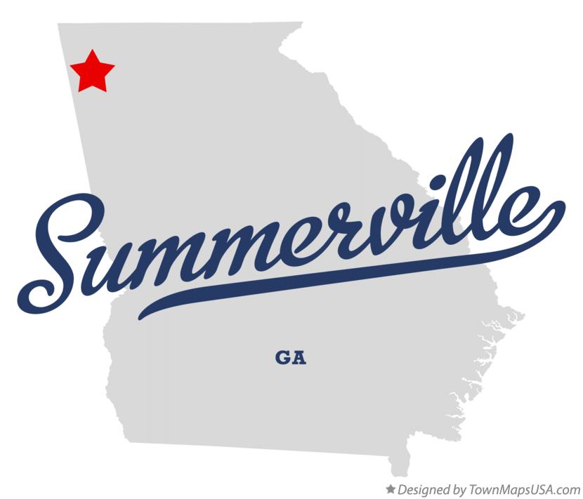 Map Of Summerville GA Georgia