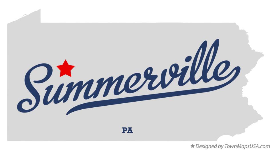 Map of Summerville Pennsylvania PA