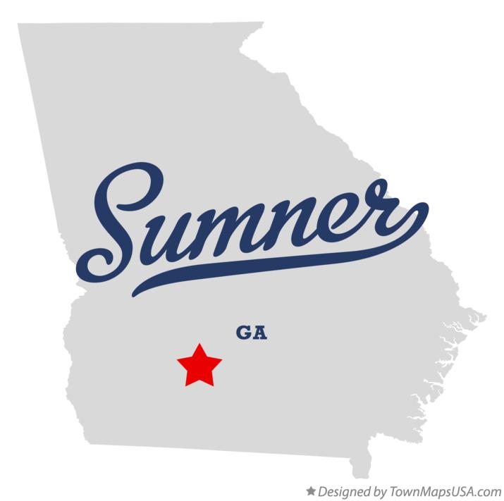 Map of Sumner Georgia GA