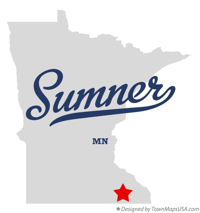 Map of Sumner Minnesota MN