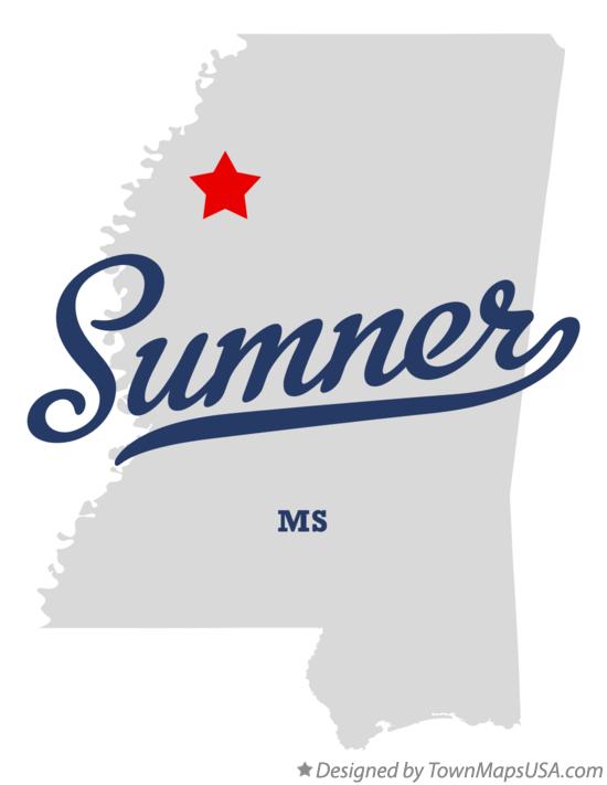 Map of Sumner Mississippi MS