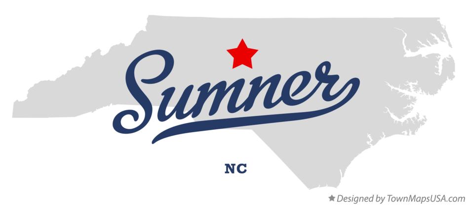 Map of Sumner North Carolina NC