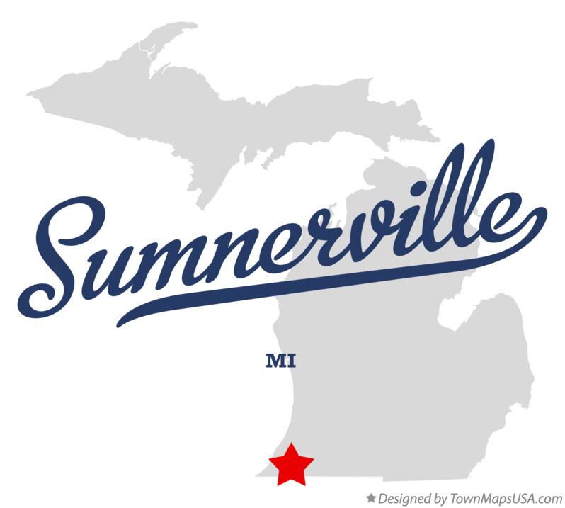 Map of Sumnerville Michigan MI