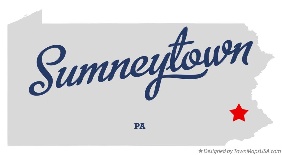 Map of Sumneytown Pennsylvania PA