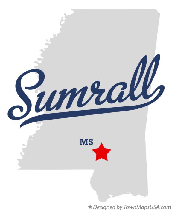 Map of Sumrall Mississippi MS