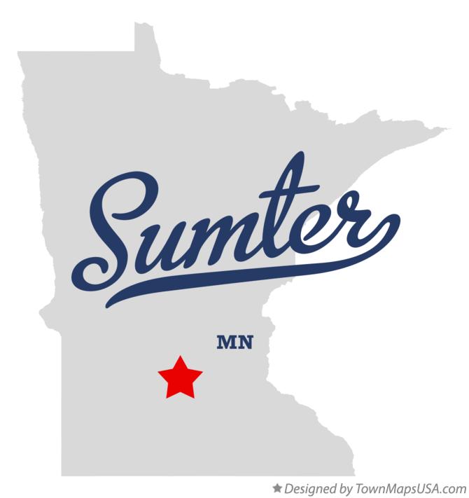 Map of Sumter Minnesota MN