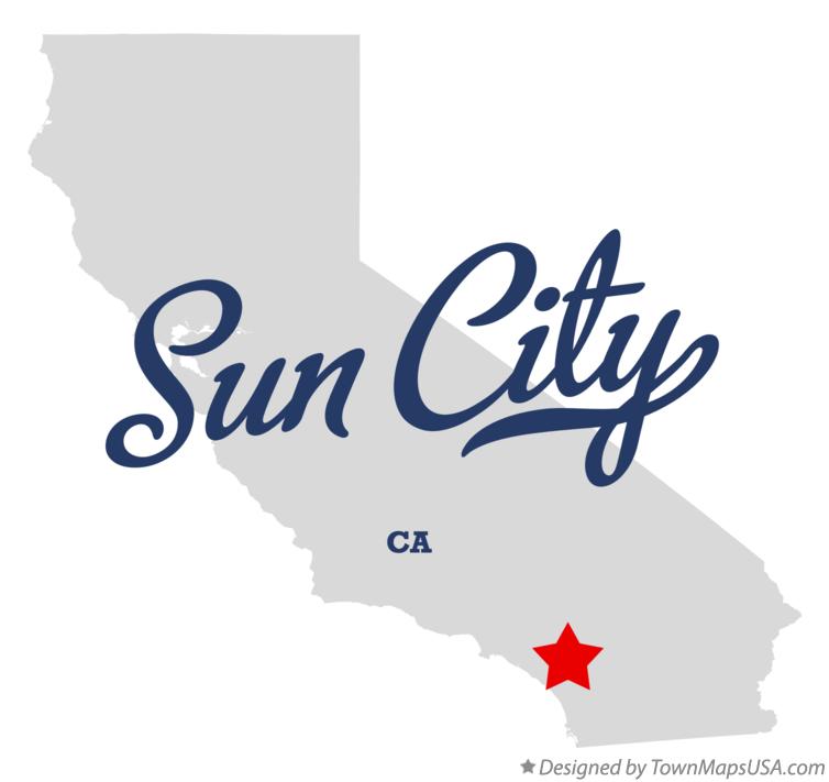 Map of Sun City California CA
