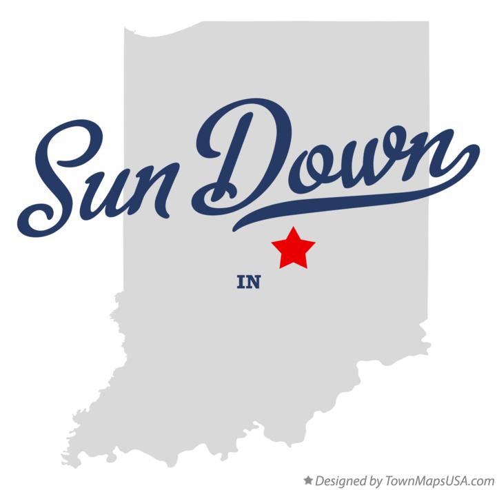 Map of Sun Down Indiana IN
