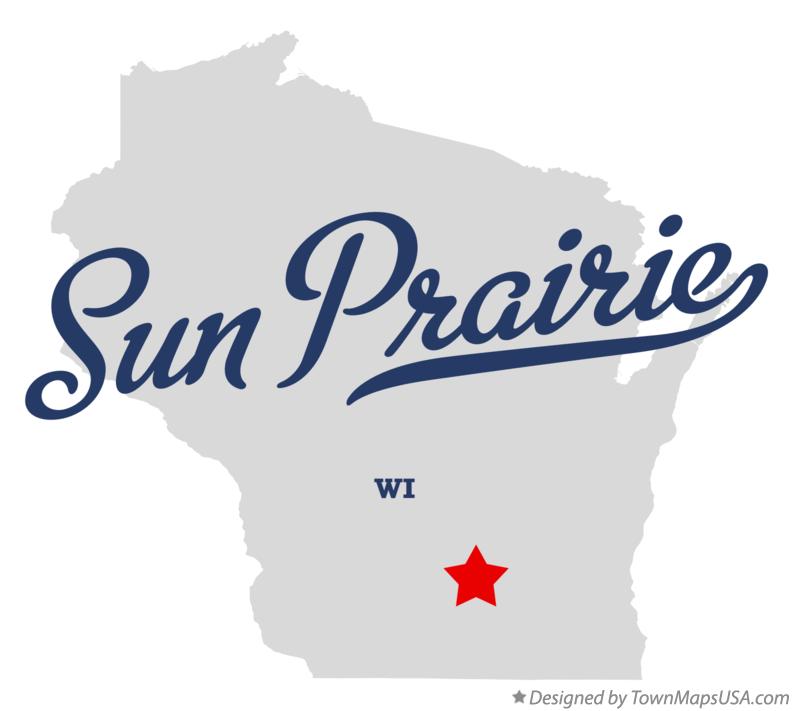 Map of Sun Prairie Wisconsin WI