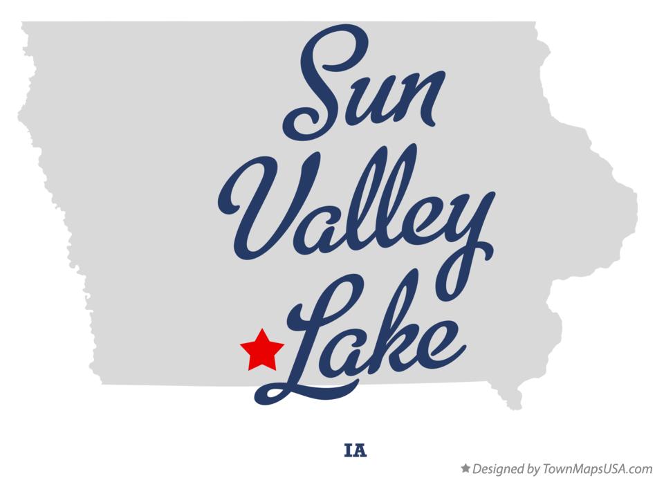 Map of Sun Valley Lake Iowa IA