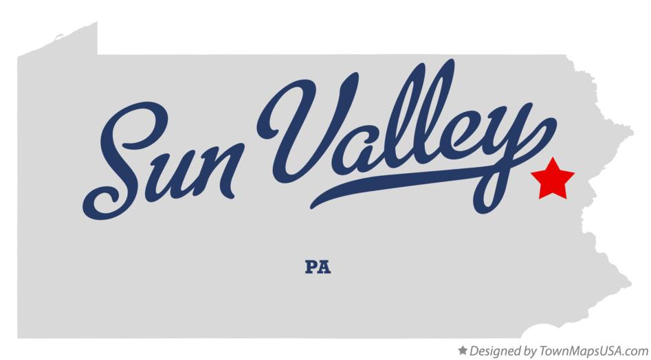 Map of Sun Valley Pennsylvania PA