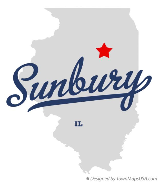 Map of Sunbury Illinois IL