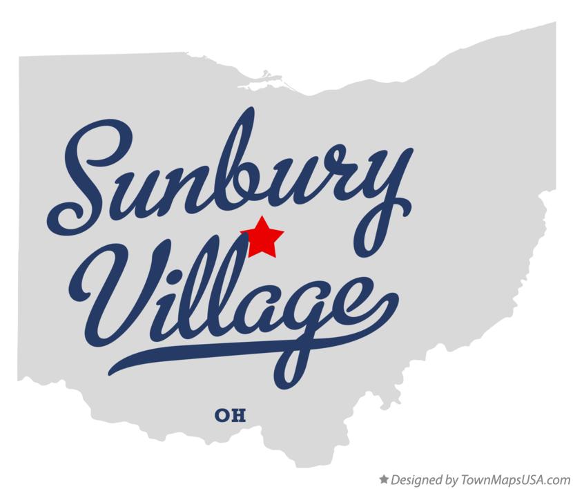 Map of Sunbury Village Ohio OH