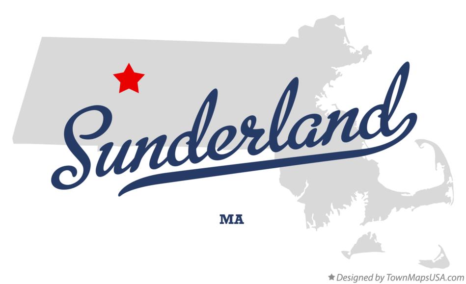 Map of Sunderland Massachusetts MA