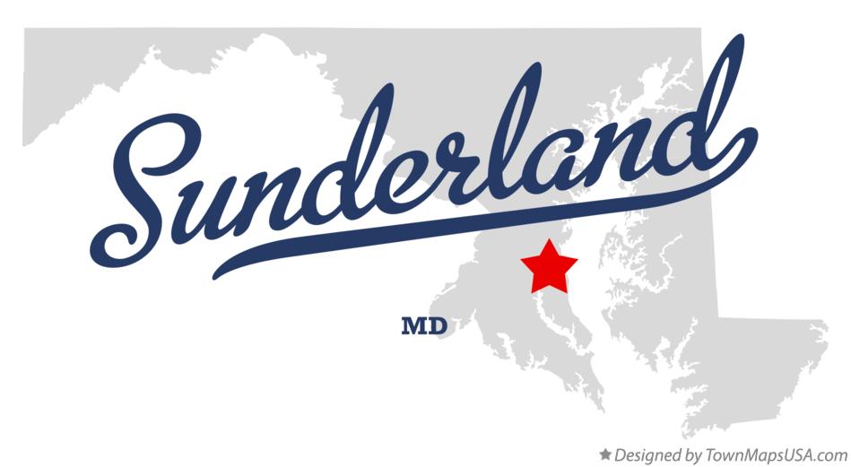 Map of Sunderland Maryland MD