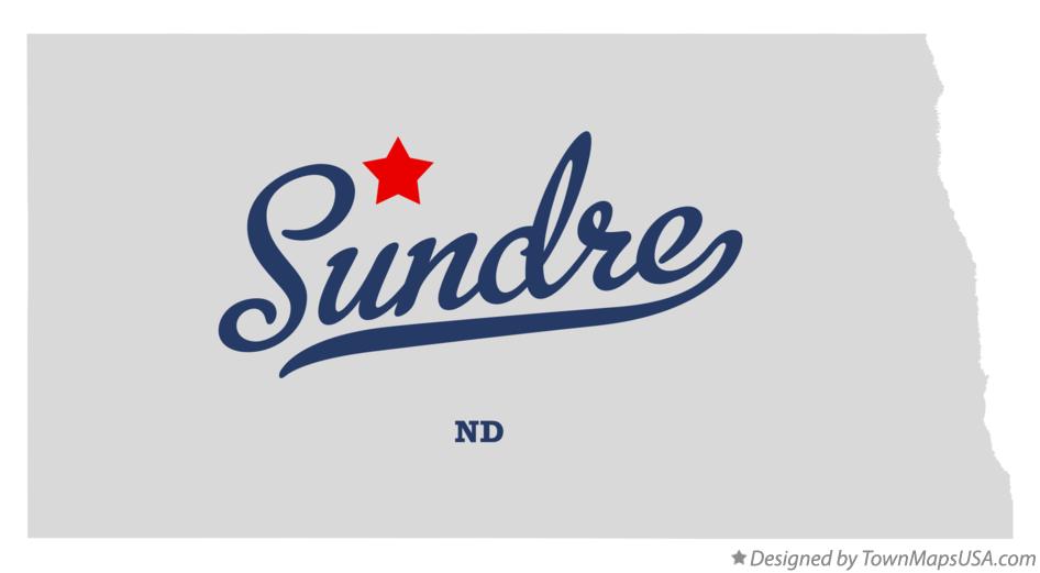 Map of Sundre North Dakota ND