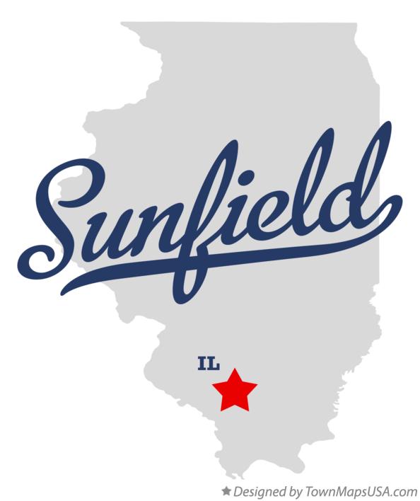 Map of Sunfield Illinois IL