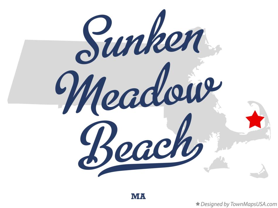 Map of Sunken Meadow Beach Massachusetts MA