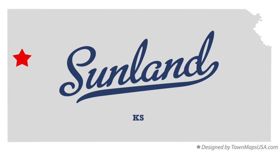 Map of Sunland Kansas KS