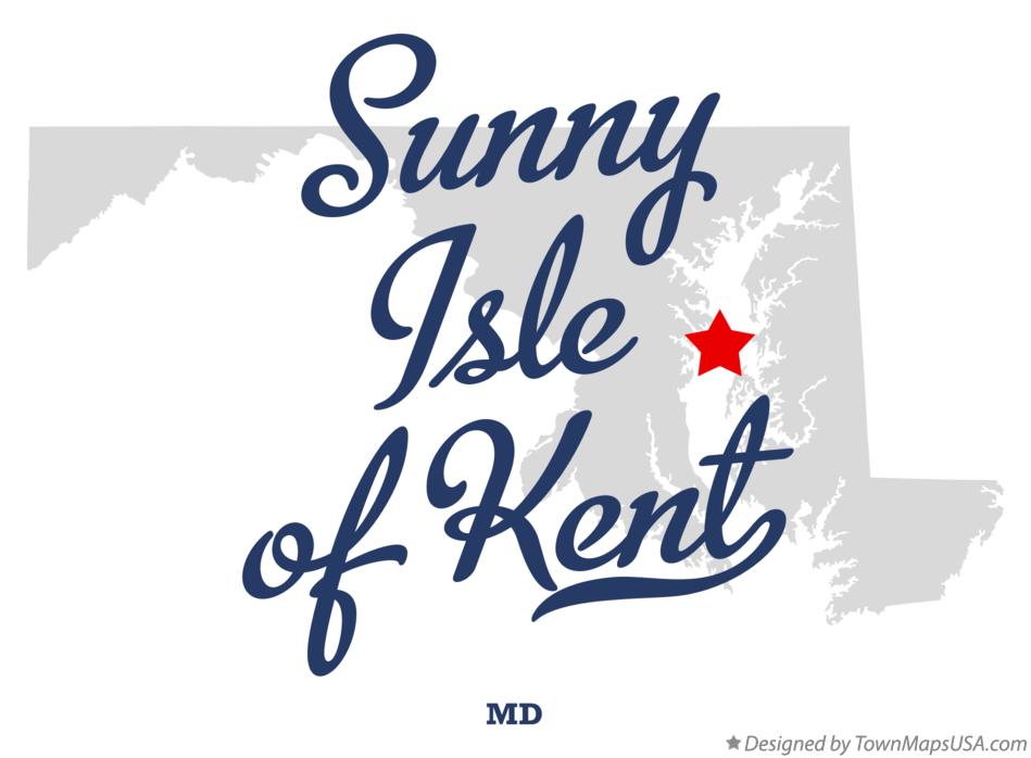 Map of Sunny Isle of Kent Maryland MD