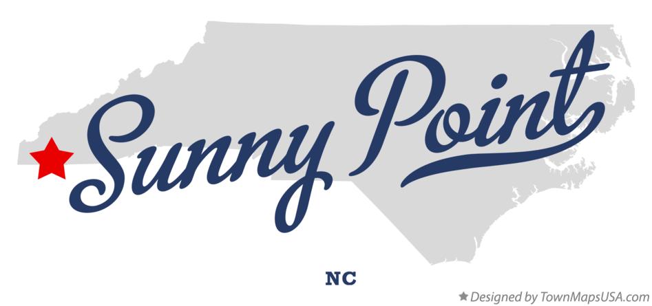 Map of Sunny Point North Carolina NC