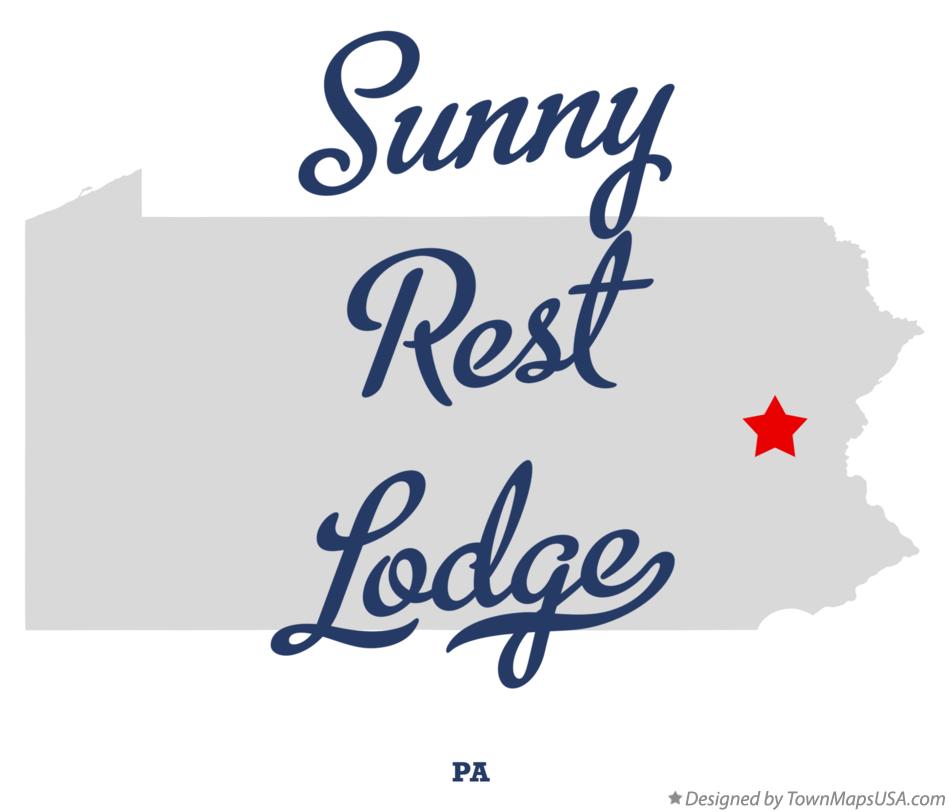 Map of Sunny Rest Lodge Pennsylvania PA