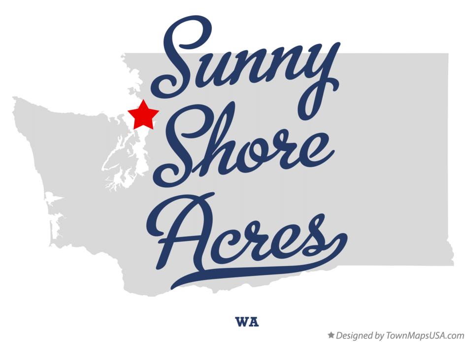 Map of Sunny Shore Acres Washington WA
