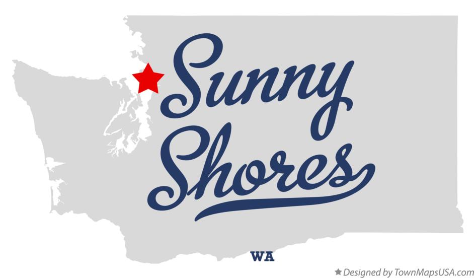 Map of Sunny Shores Washington WA