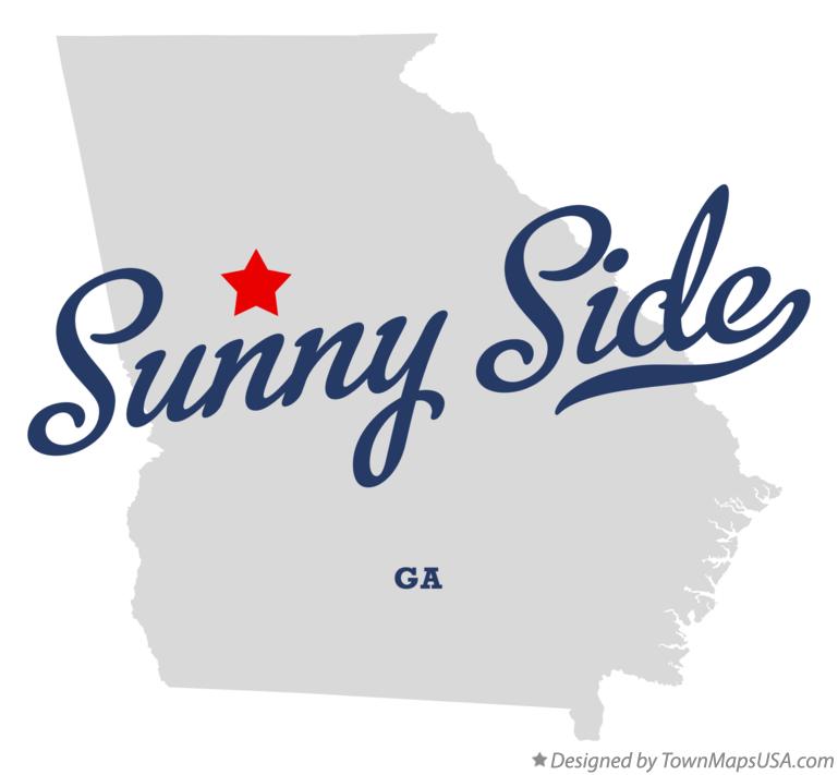 Map of Sunny Side Georgia GA