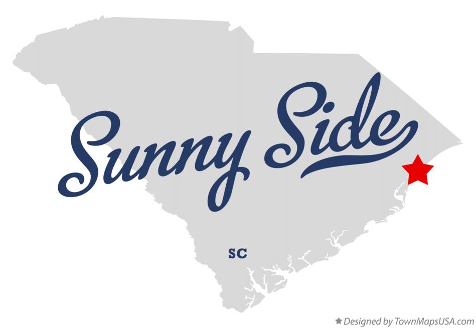 Map of Sunny Side South Carolina SC