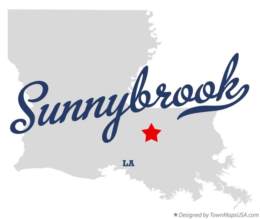 Map of Sunnybrook Louisiana LA