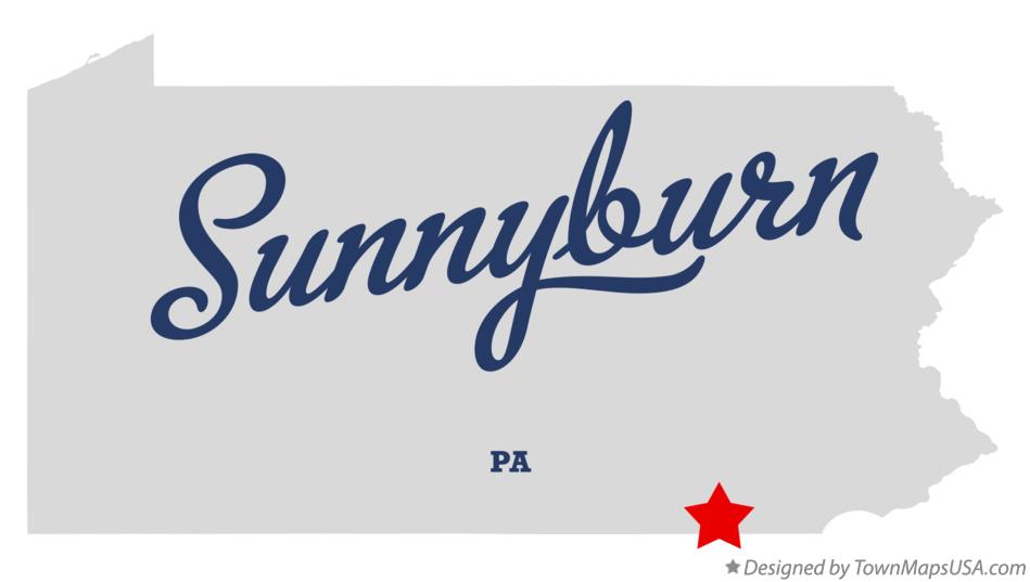Map of Sunnyburn Pennsylvania PA