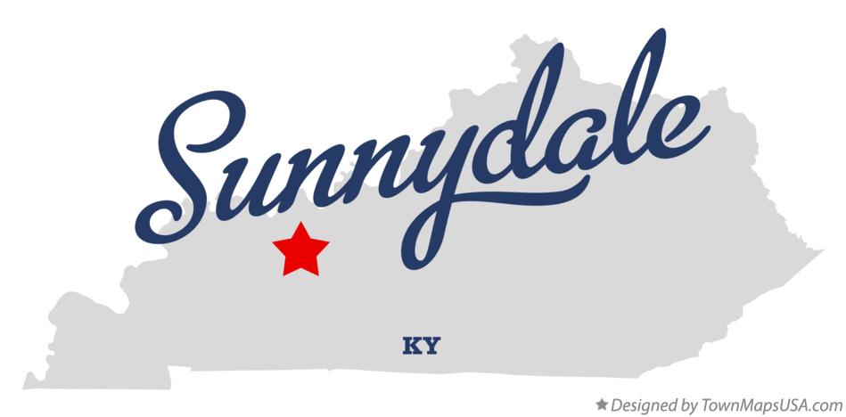 Map of Sunnydale Kentucky KY