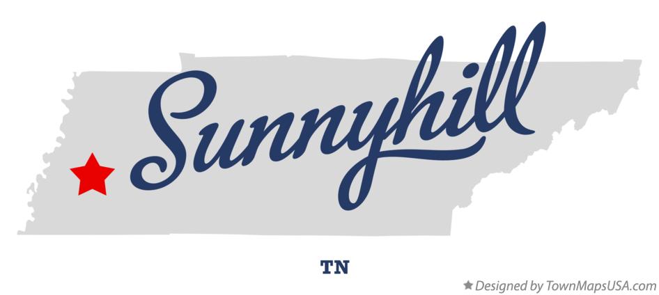Map of Sunnyhill Tennessee TN